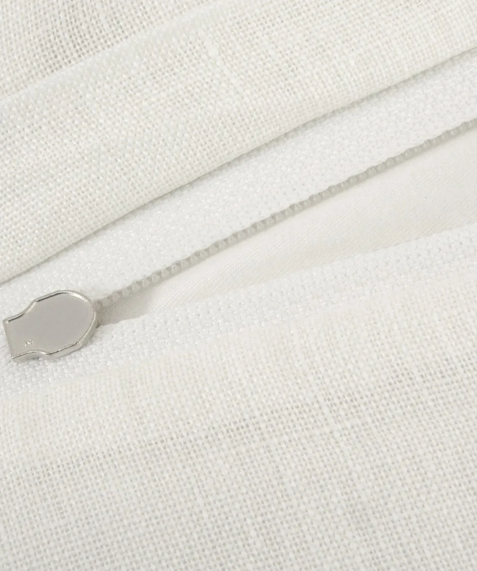 Black Premium Leinen Naturweiß – Detail Reißverschluss