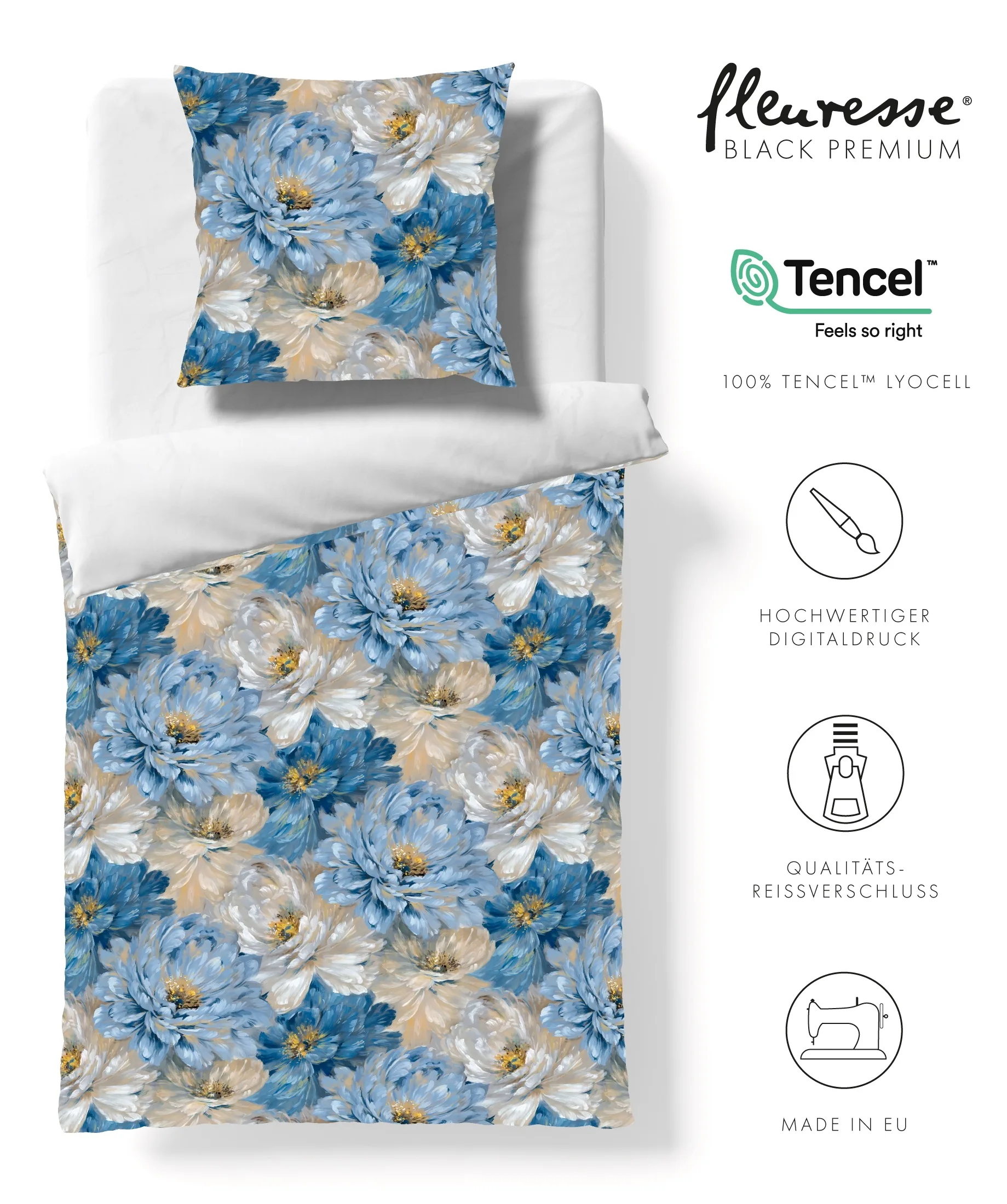 Black Premium 524594 Bettwäsche aus TENCEL™ Lyocell-Fasern