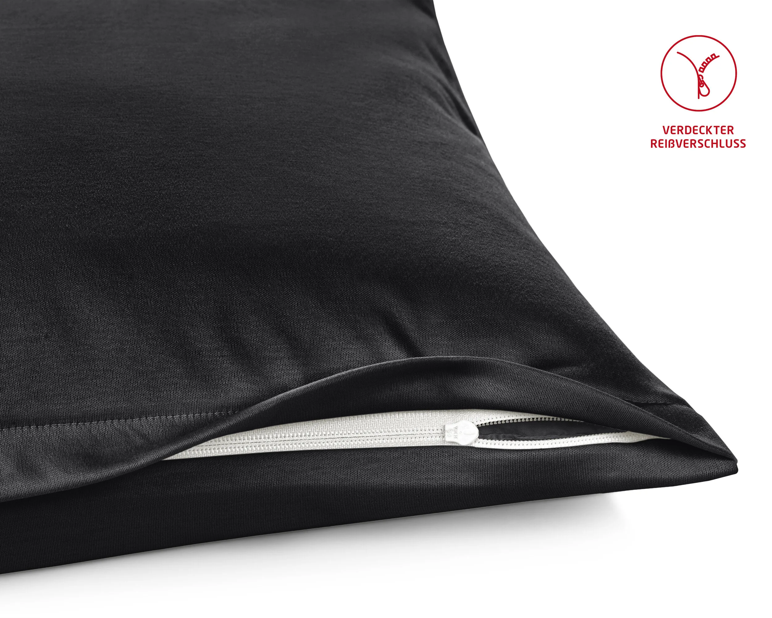Colours Interlock Jersey 9200 Schwarz – Reissverschluss