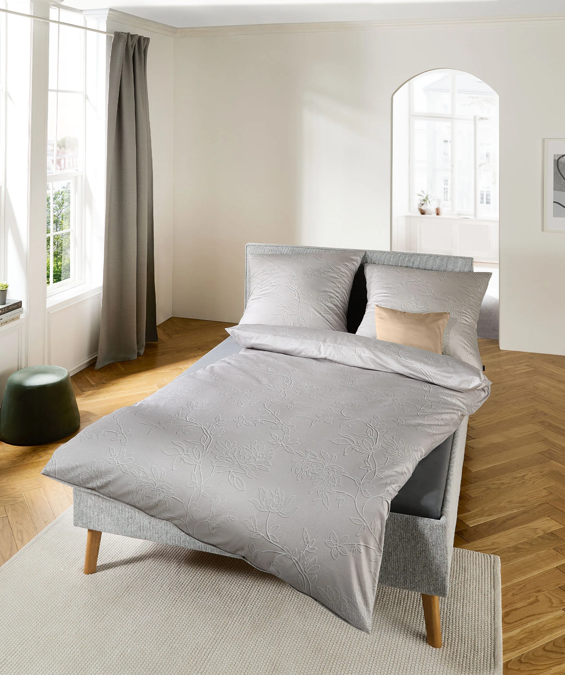 Black Premium 074598 Bettwäsche aus Interlock-Jersey | 155×220 + 80×80 | Grau