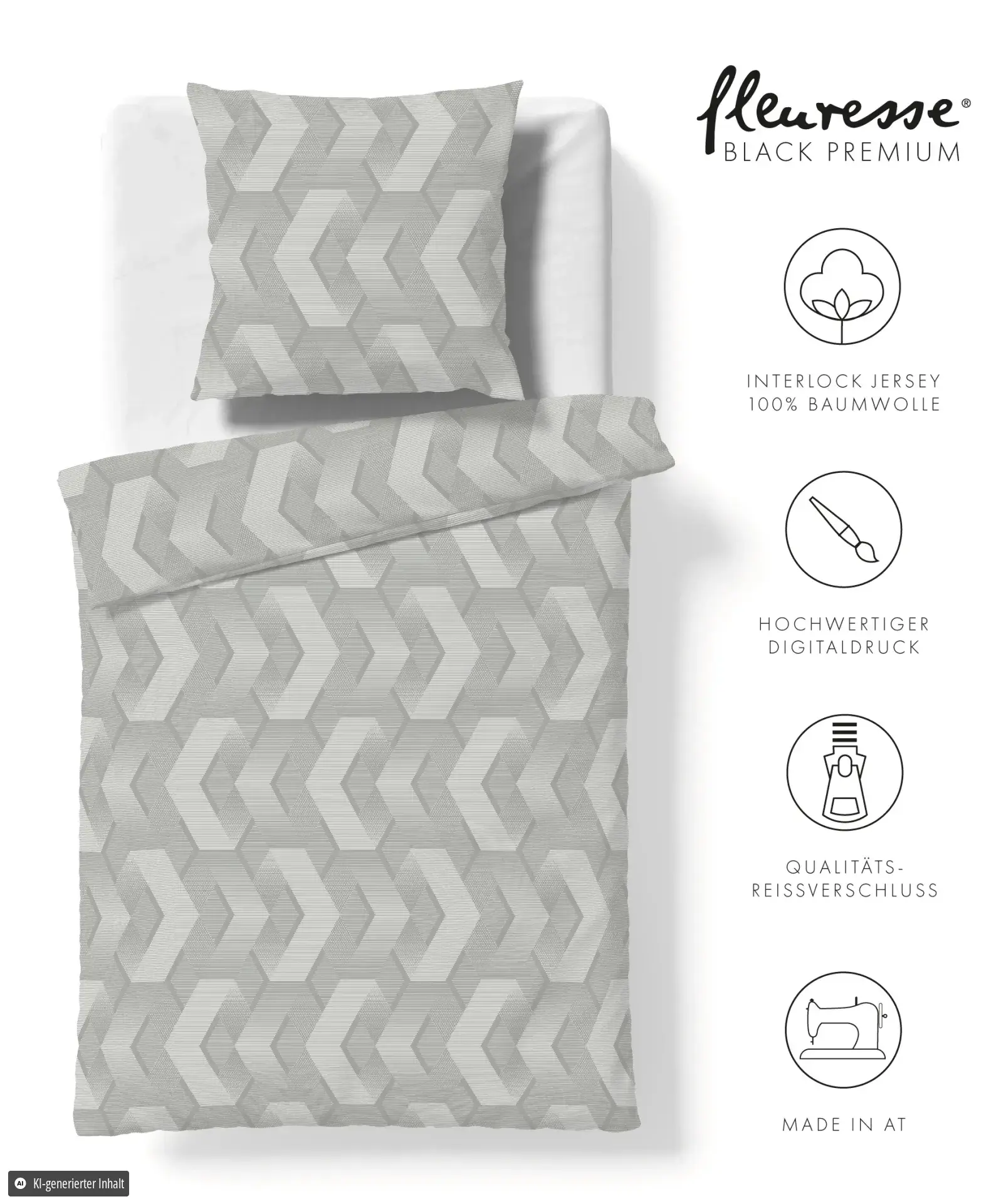 Black Premium 074597 Bettwäsche aus Interlock Jersey